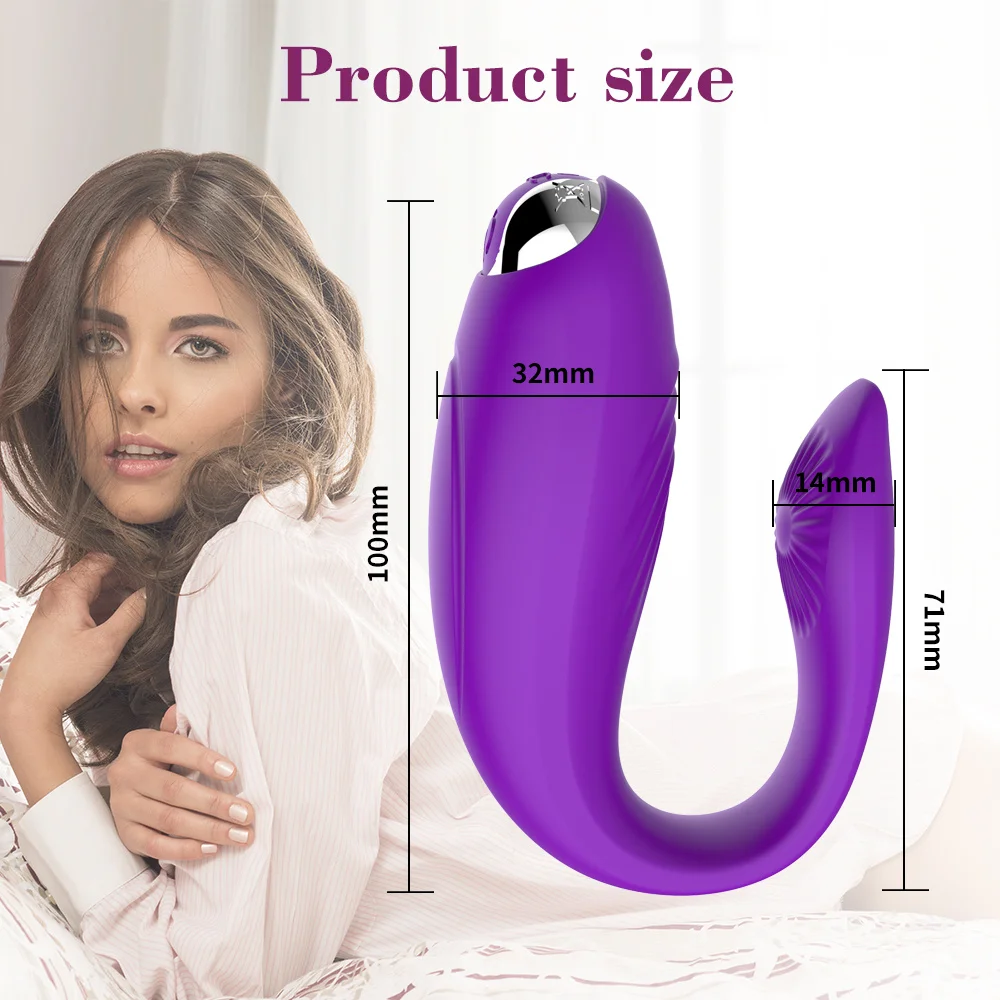 Dildo Vibratore a Forma di U per Donna Stimolazione del Clitoride del Punto G Giocattoli Sessuali Vibranti per C_voghion.com