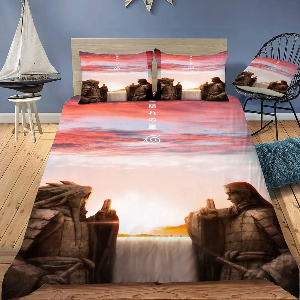 

sunset on konohagakure Duvet Cover for Household Winter Warmth Bedding Set Double Quilt Cover Twin Queen King Duvet Cover