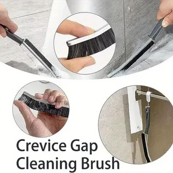 Brosse de nettoyage de crevasses à poils durs, pour coins à coutures fines, rainure, outils de nettoyage de vitres, cuisine, salle de bains, brosse à Joints de carreaux de maison 1