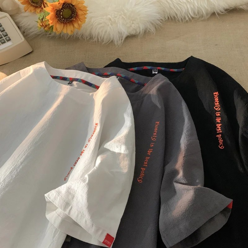 

2024 Cotton Big Pocket Short Sleeve T Shirt Men Tshirt Summer Men's Clothing O-neck T-shirt Streetwear Tee Shirts Solid Tshirt