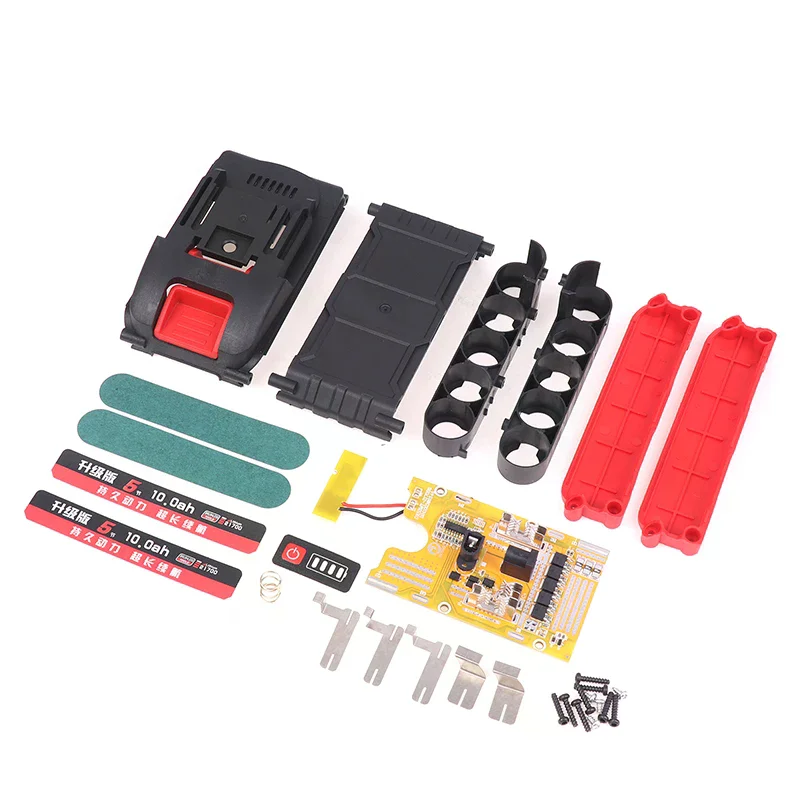 Set di 1 custodia per batterie Li-ion 21700 con scheda di circuito, scatola fai-da-te con scheda PCB BMS e protezione di ricarica, può installare 5/20 batterie - immagine 2