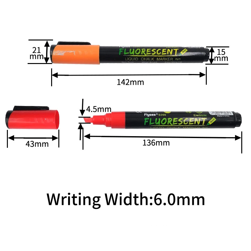 Erasable luminous blackboard pen outdoor billboard LED light board pen fluorescent screen office supplies