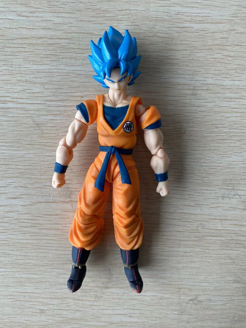 Dragon Ball Z Goku Figure Toy, 20 ° Aniversário, Cabelo Azul, Goku Super  Saiyajin Figura, Forma De Batalha, Modelo De Decoração, Presente De Férias