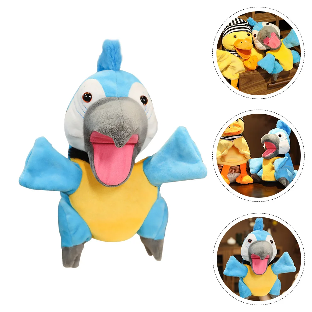 

Animal Parrot Puppet Parent-child Childrens Toys Educational for Toddlers Short Plush Kindergarten
