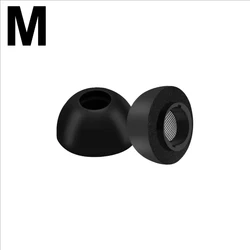 High - Quality Memory Foam Eartips for Wireless Earbuds Replacement (Black - M)