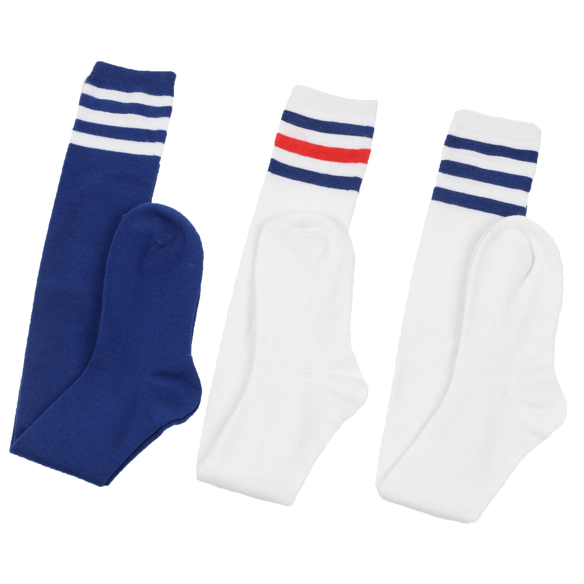 College-Socken mit drei Streifen und mittlerer Röhre für Damen, Baumwolle, Sommer, Frühling, Schulmädchen, knielange Socken, Performance-Socken mit mittlerer Wade – Detail 8