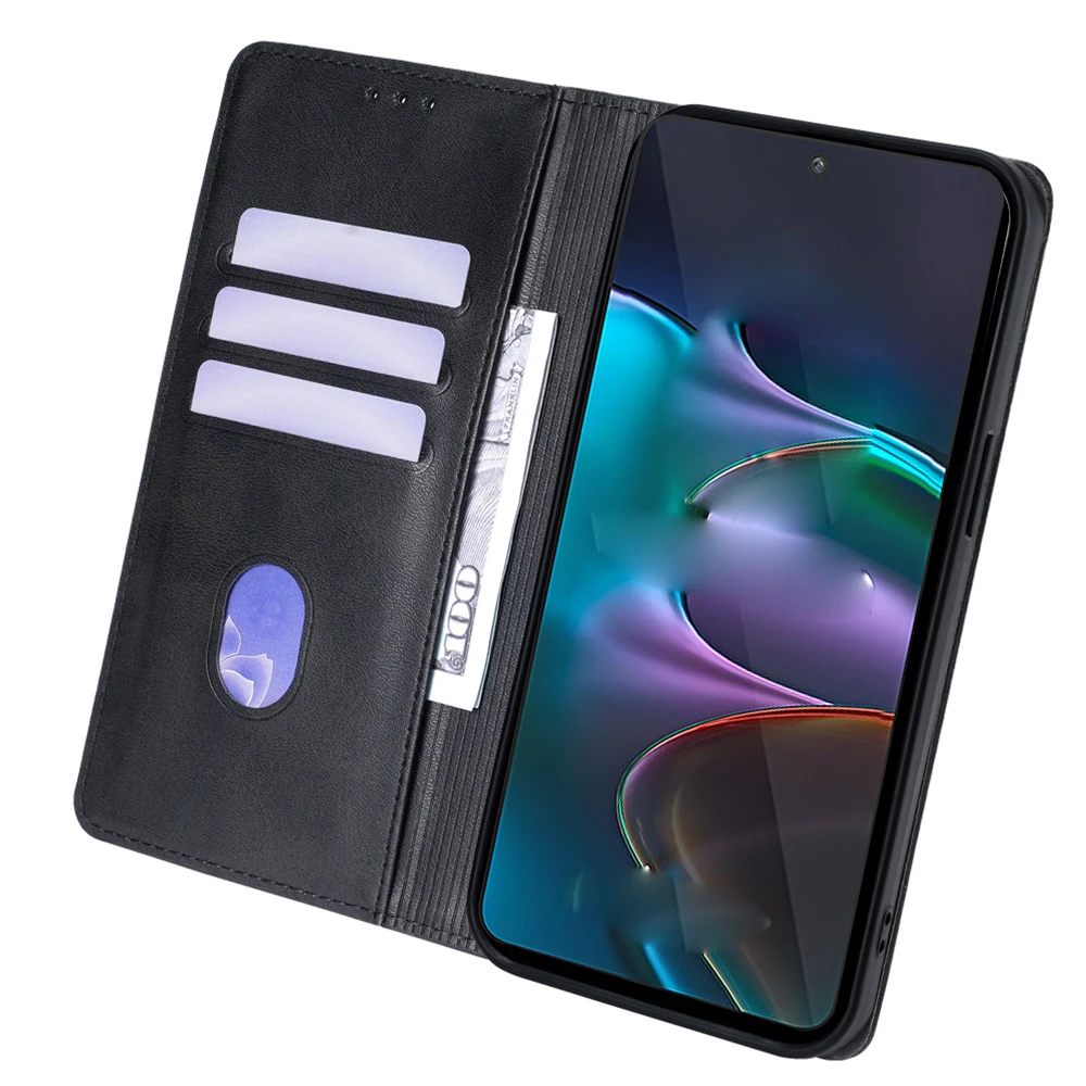Leather Magnetic Wallet Case with Stand - Flip Cover