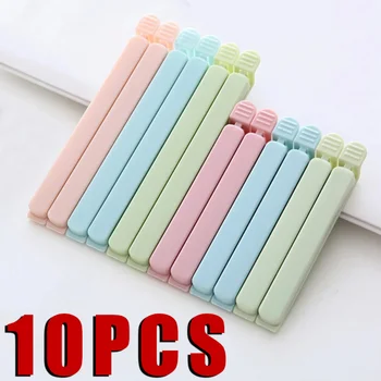 10PCS Bag Clips Food Snack Sealing Clip12/15.5cm Portable Kitchen Storage Accessories Tool Elastic Buckle Package Bag Clamp 1