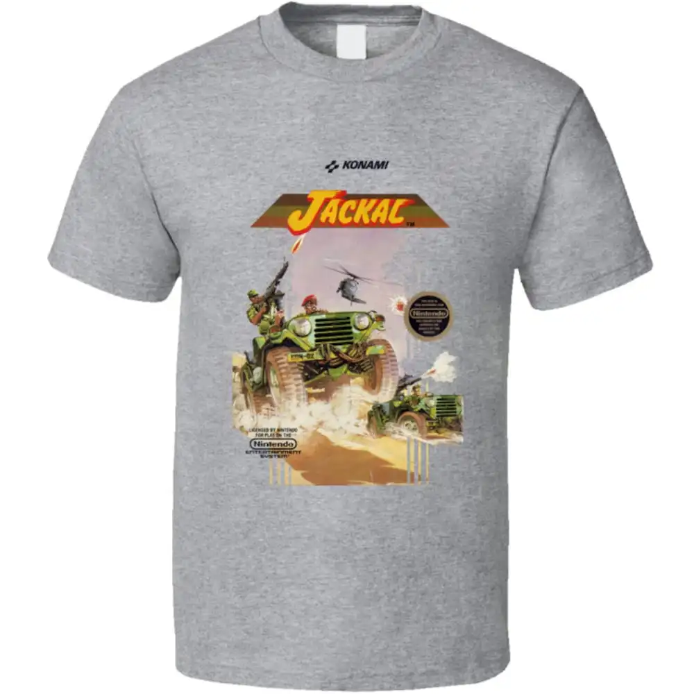 Maglietta Per Videogiochi Jackal Nes Box Art