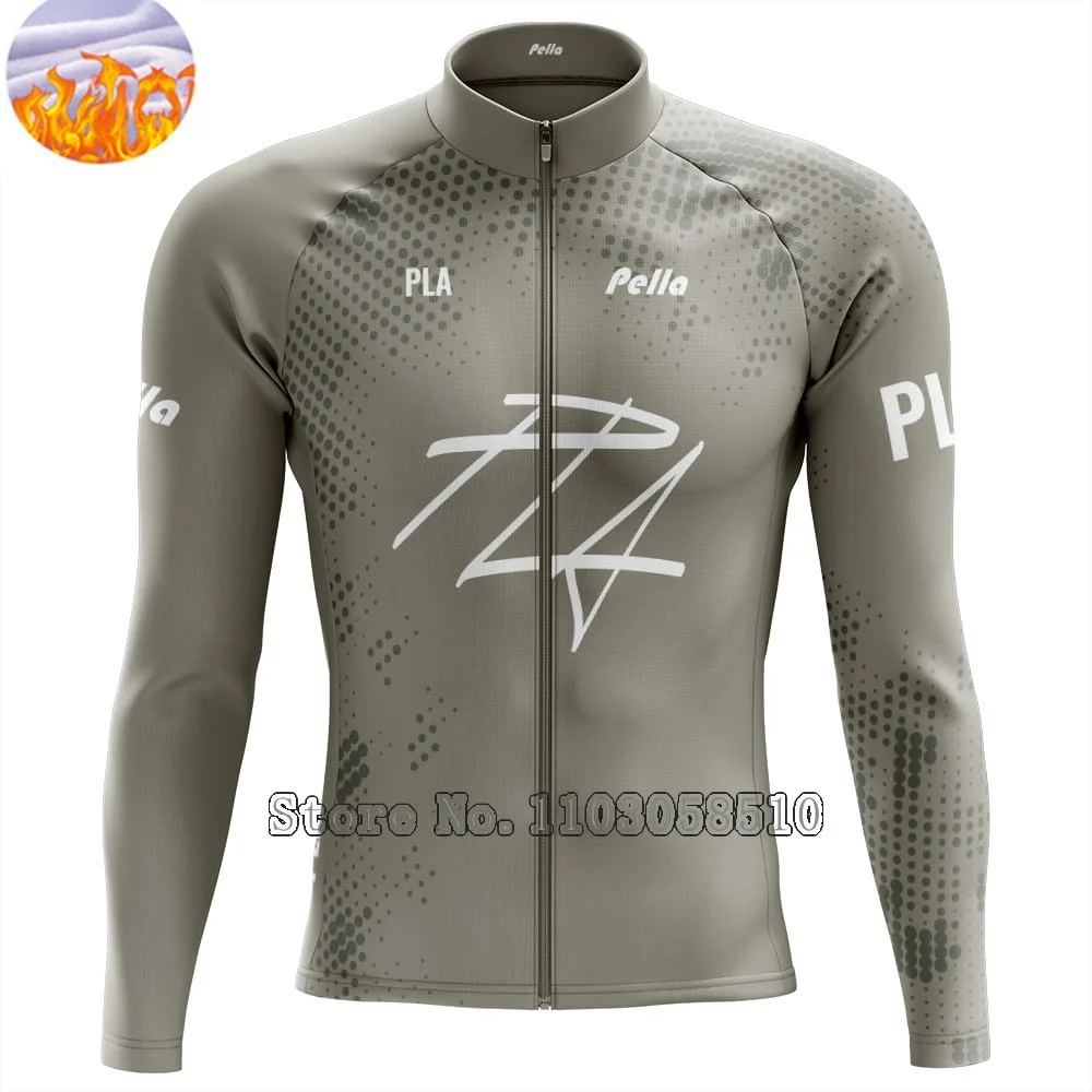 펠라 겨울용 보온 플리스 사이클링 저지 남성용 MTB 자전거 의류 긴팔 따뜻한 로드탑 자전거 야외 사이클링 저지 2026