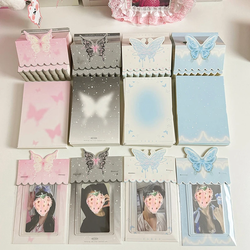 

10Pcs Melting Dreamy Butterfly Beautiful Gentle Card Head Packaging Material Paper Art Supplies