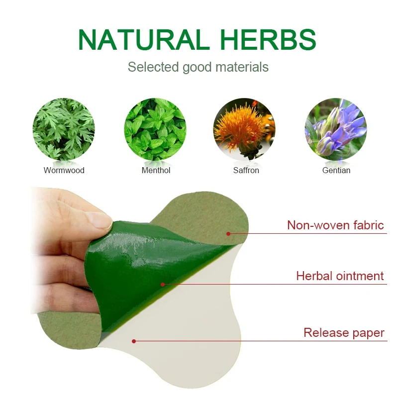 12/60 Pcs Non-Woven Mugwort Heat Patches Self-Heating Pads for Neck Back Knees Body Protection Neck Support Sticker