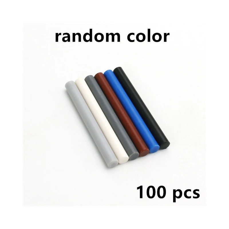 100PCS MOC Assembles Particles Bricks Bar 6L Stop Ring Building Blocks Parts