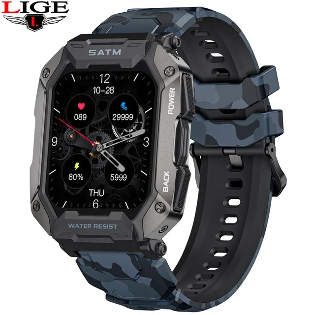 LIGE – montre intelligente de plongée pour hommes, Bracelet de sport en  plein air, moniteur de santé, étanche 5atm, pour Android IOS, 2023