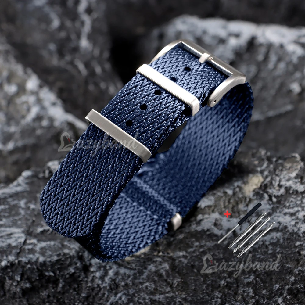 Premium Waterproof Military Canvas Nylon Watch Band Strap - Universal Fit, Multiple Sizes Available
