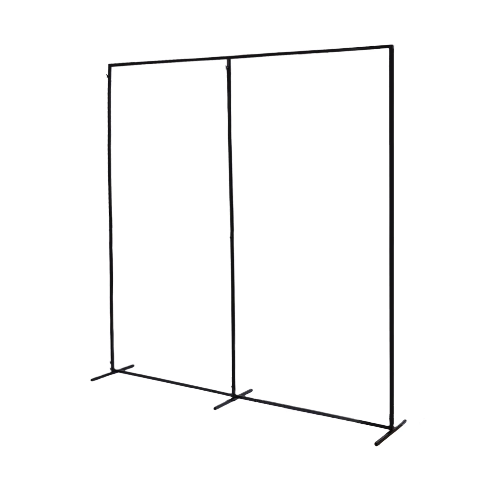 Schwarzer quadratischer Hochzeitsgartenbogen aus Metall, 2,3 m x 2,3 m, 7,5 x 7,5 Fuß, für Hochzeiten, Hotels, Partys, Fotografie, großes Hintergrunddekor – Detail 2