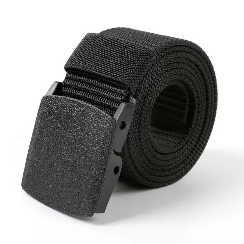 

High Quality Fashion Belt Male Canvas Woven Belt Casual Female Travel Shopping Tooling Anti-Allergy Through Security Belt P3894