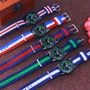 Chaoyada Woman Man Color Stripe Canvas Strap Wrist Watches Children Child Boys Girls Students Fluorescent Digital Test Watches 6