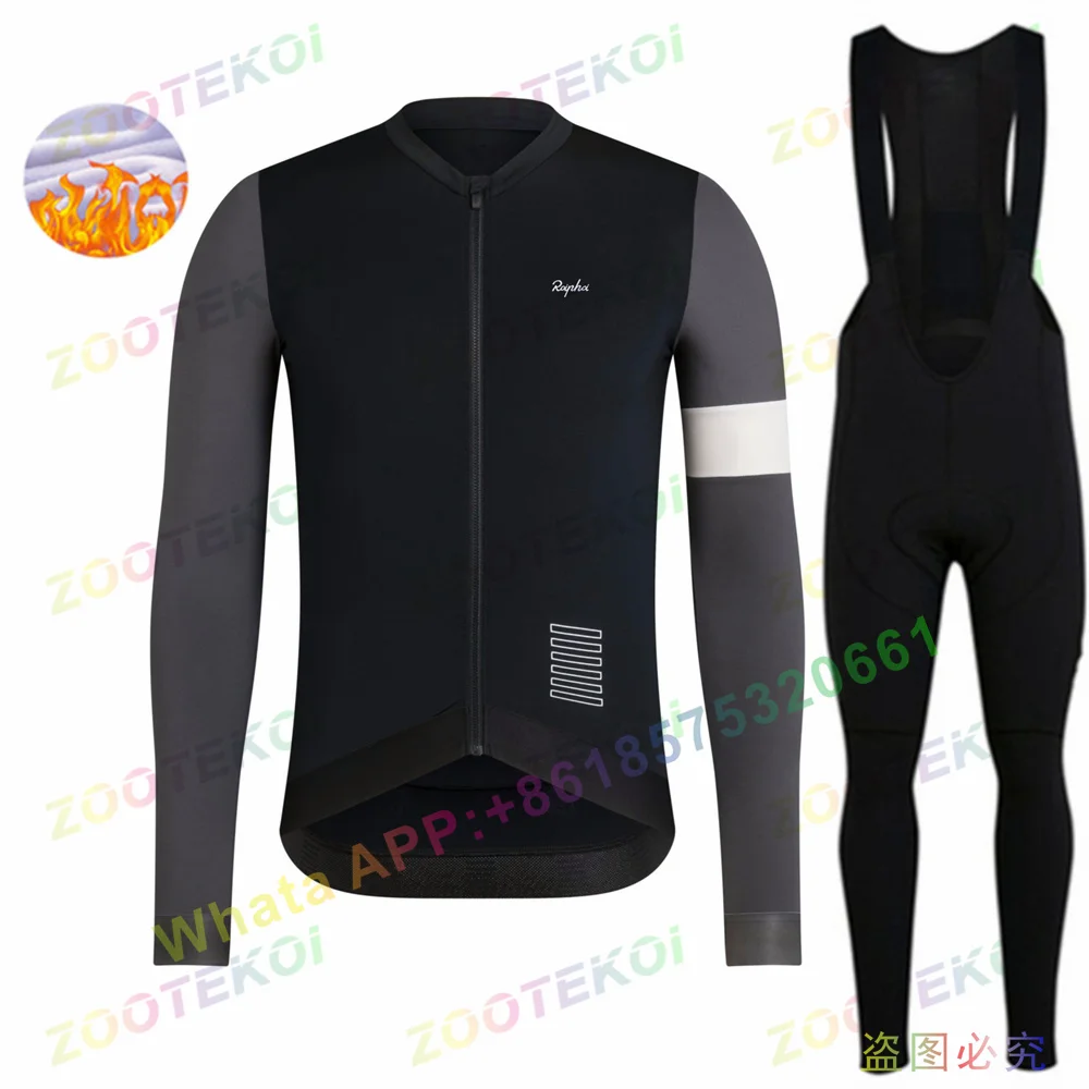 

Ra Ph.a Winter Thermische Fleece Fietsen Set Outdoor Fietsen Kleding Bike Shirts Ropa Ciclismo Mtb Uniform Lange Mouwen Jersey