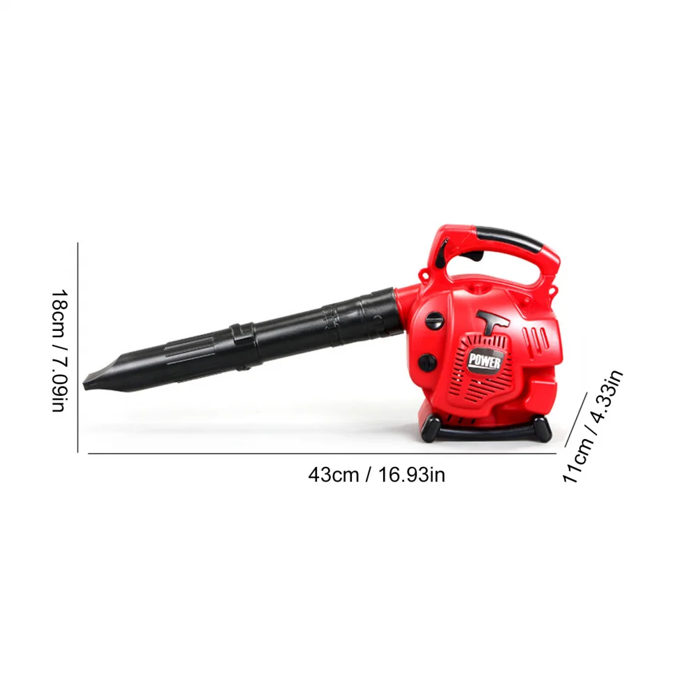 17 Inches Kids Leaf Blower Weed Eater Toys Simulation Snow Blower With Realistic Sound Effect Kids Pretend Play Garden Tool Toy kids pretend play set