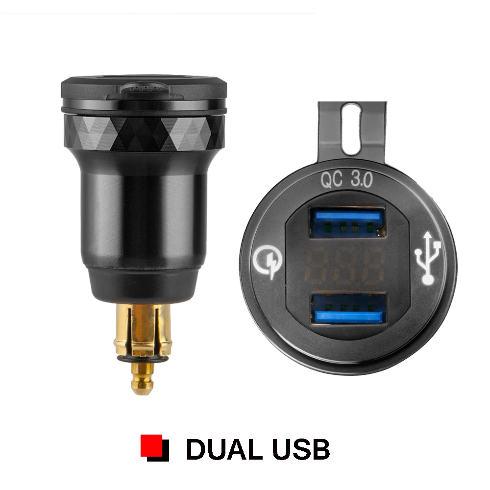 Dual-USB-Typ-C-Motorrad-Ladegerät-Adapter