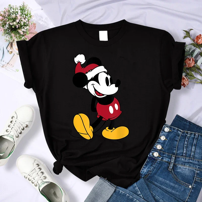 thumbnail image 1 of Camiseta de algodón de verano para niños, bonita camiseta con estampado de Mickey Y2k, gorro de Minnie Mouse, ropa de moda para niño y niña, camisetas Kawaii Disney para bebé, 1 of 5