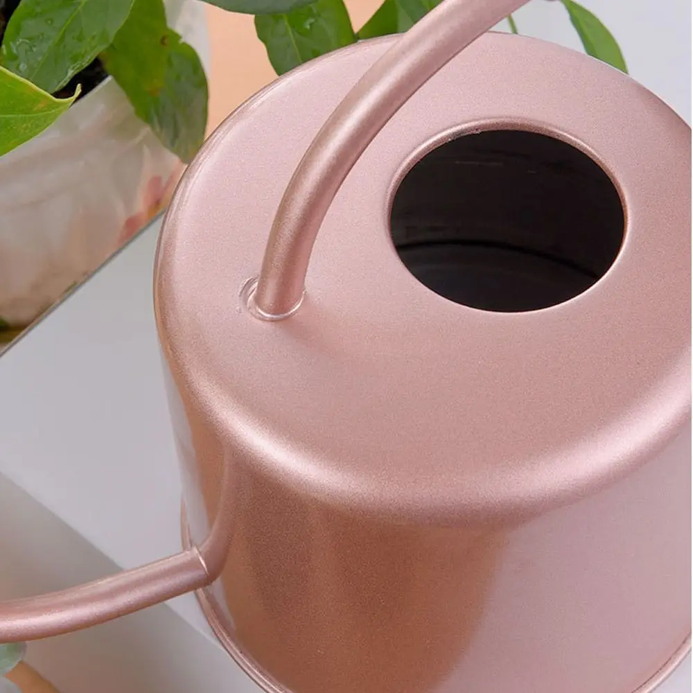 u 1.3L Plant Sprinkler Kettle Stainless Steel Large Capacity Watering Can Rustproof Leakproof Watering Pot Garden Tool
