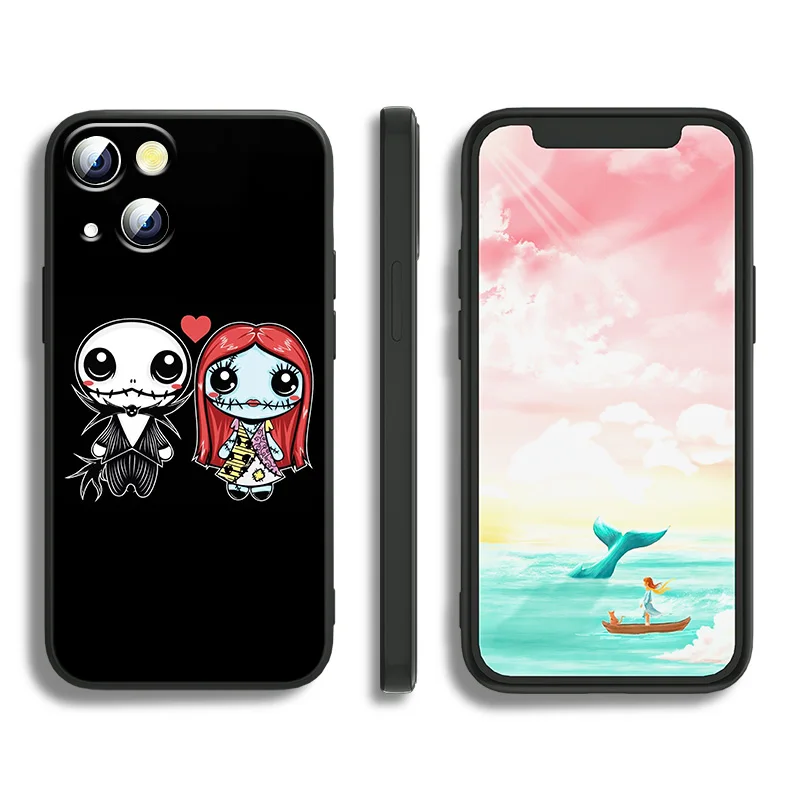 Silicone Cover The Nightmare Before Christma For Apple iPhone 13 12 11 Pro Max mini XS XR X 8 7 6S 6 5 Plus Black Phone Case iphone 13 pro max case clear