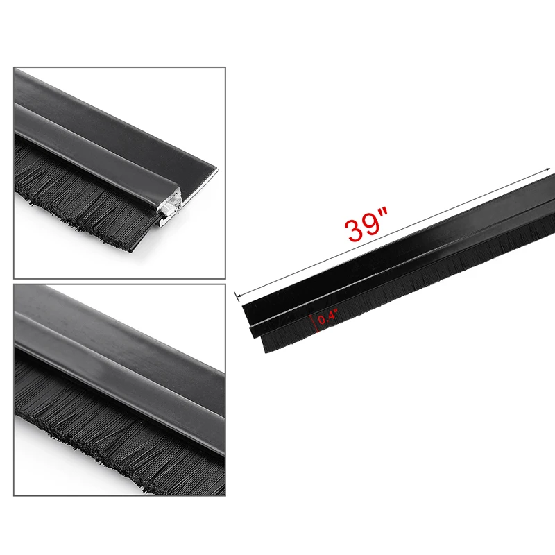 HAFELE ALUMINIUM DOOR BRUSH SEAL 100CM BROWN