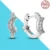 925 Silver Charm Double Hoop Earrings Fit Original Brand Charms Diy Fine Jewelry Women Gift For Fine Earring Making 18