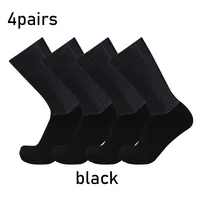 Aero couleur Pure cyclisme 4 paires/ensemble chaussettes de sport Silicone anti-dérapant Pro course vélo chaussettes été Cool Calcetines Ciclismo 4