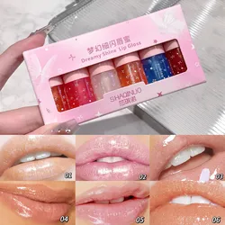 Shimmery Glitter Hydrating Lip Gloss Collection - 6 Vivid Colors with Long - Lasting Shine (S972)