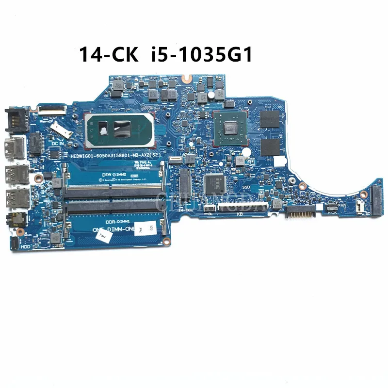 

For Hp 14-CK 14-CF 240 G7 Laptop Motherboard 6050A3158801-MB mainboard W/ i5-1035G1 + 2G GPU 100% Tested Fast