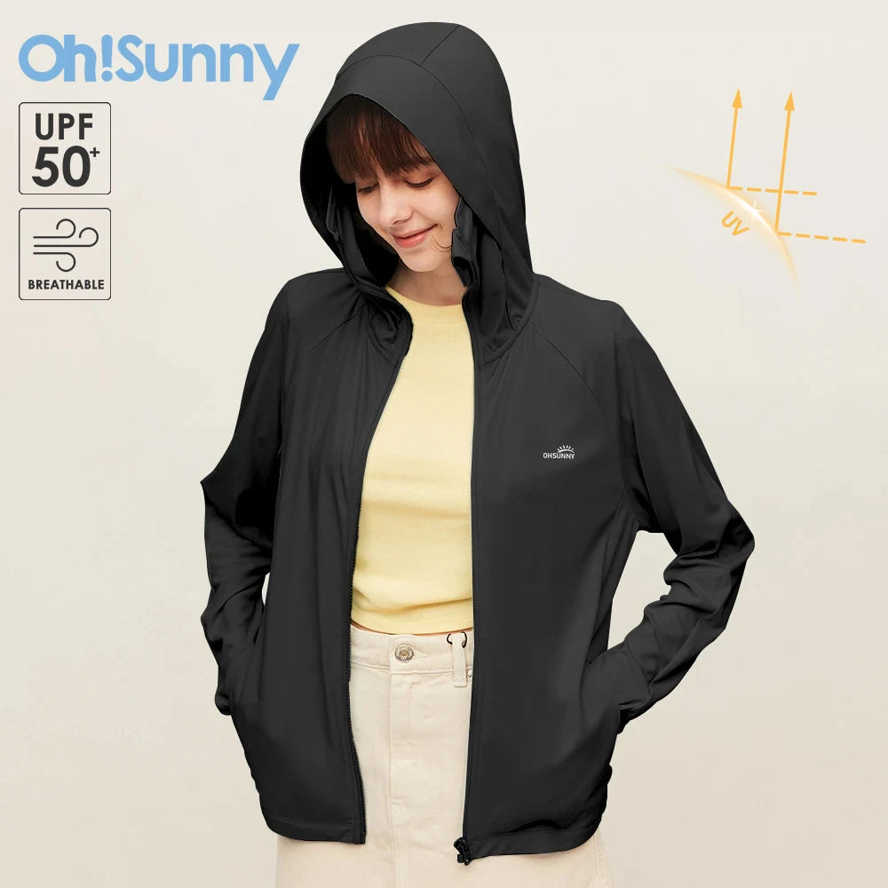 OhSunny Sun Protection Coats Outdoor Sport Fashion Anti UV Cooling Clothing Sunscreen Hooded Solid Color Breathable Loose Jacket 4k 8mp ptz wifi camera dual lens dual screen ip camera outdoor 4mp hd auto tracking security protection cctv surveillance icsee