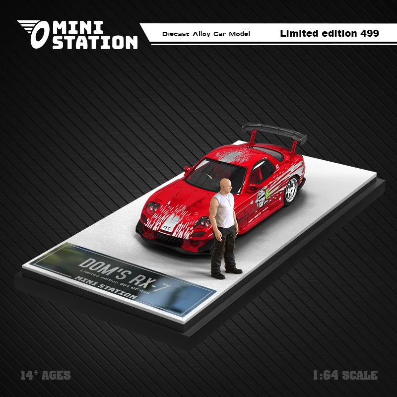 Ready ! Mini Station 1:64 RX 7 Dom Fast & Furious Limited 499 Model Car