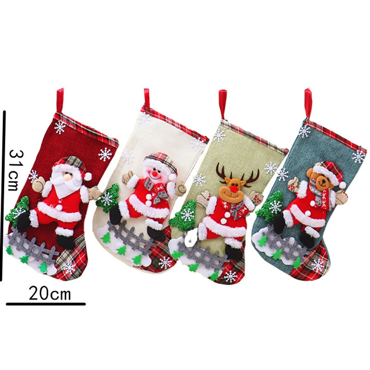 Christmas Socks Large Fence Decorations Linen Candy Gift Bags Christmas Trees Home Decorations Holiday Parties gift bags christmas gift bags velvet gift bags christmas stockings