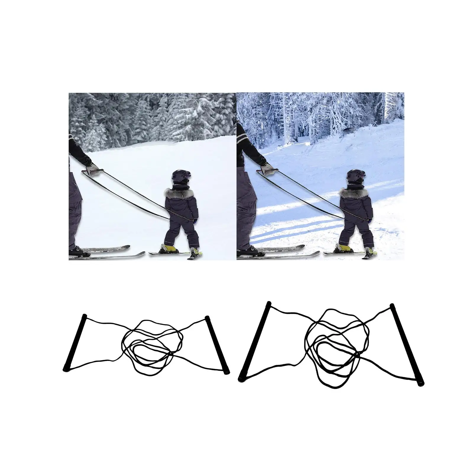 Ski Trainer Rope Handle Balanced Turning Aid Strap Ski Training Harness for