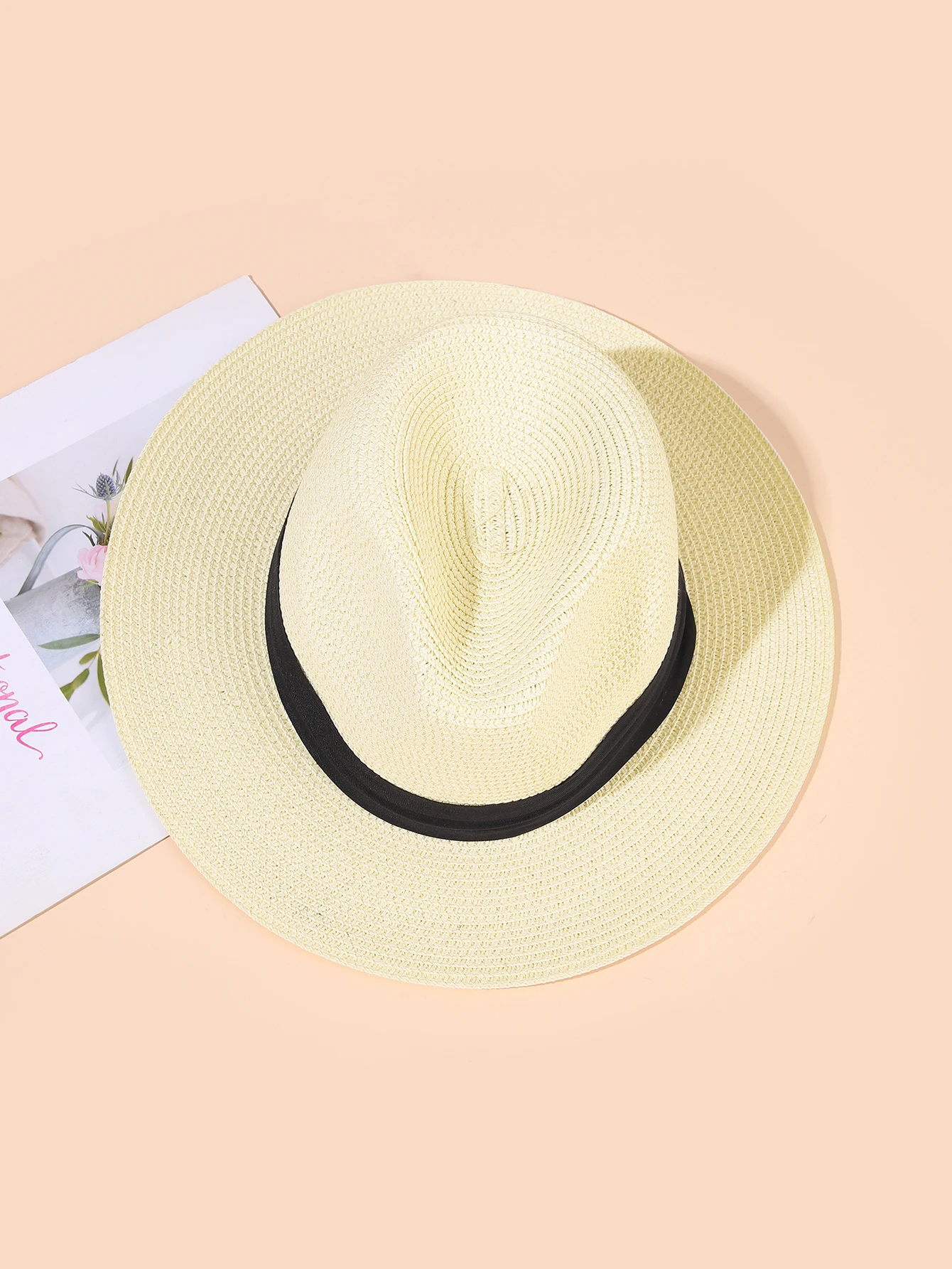 Sombrero de paja Panamá para hombre y mujer, sombrero de playa plegable con sombreado, protección solar