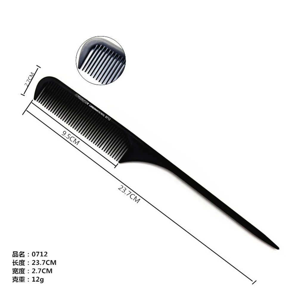 Hairdressing Carbon Comb Hairstylist Hair Cutting Comb Tail Comb Professional Barber Accessories Teasing Combs For Hairdresser 2