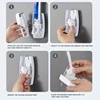 Wall-Mounted Toothbrush & Toothpaste Holder Set With Automatic Dispenser And Cup 4