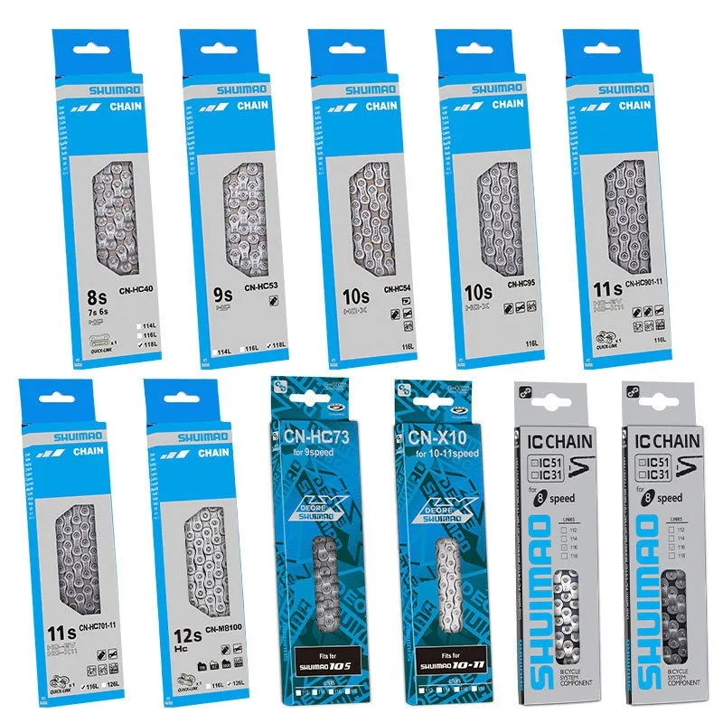 Bicycle Chain 6/7/8/9/10/11 Speed 10v 11v 12v 116/126L MTB Mountain Bike Original Chains Bicycle Parts