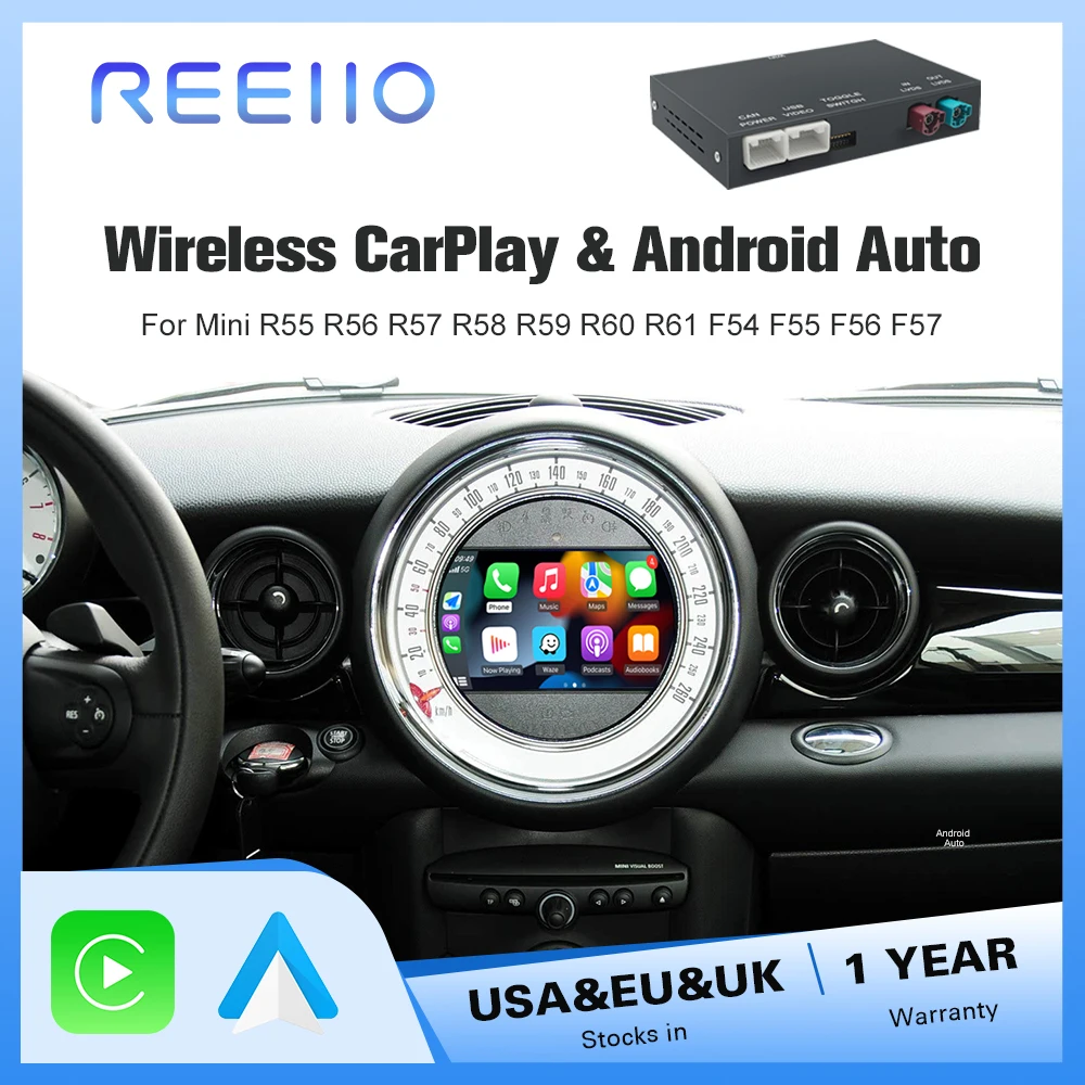 CarPlay inalámbrico Android Auto para BMW Mini R55 R56 R57 R58 R59 R60 ...