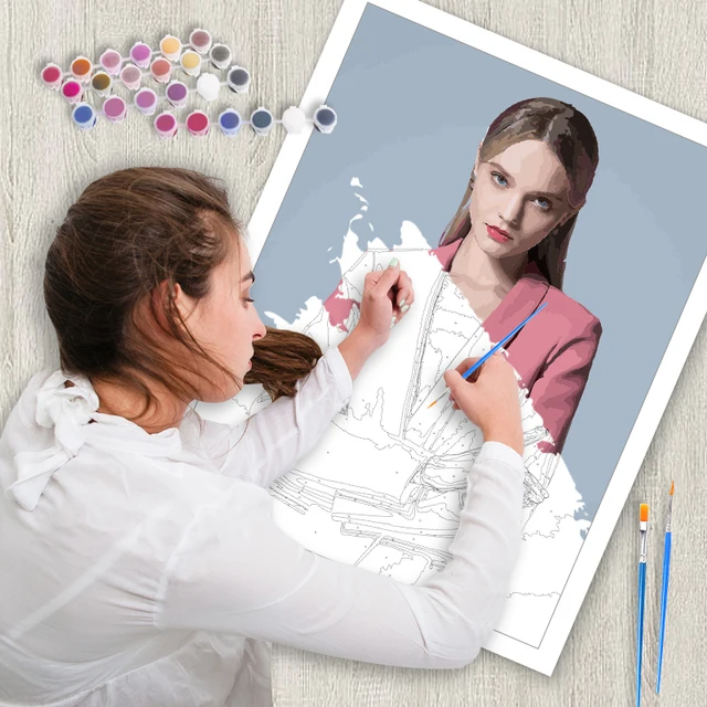 CHENISTORY Photo Custom Paint By Number Adult Kit Drawing By Numbers Coloring Picture Artcraft On Canvas Modern Home Decoration 3