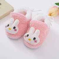 Winter Baby Shoes Boys Girls Booties Warm Cartoon Animal Toddler Cotton Walking Shoes Infant Soft Anti-slip Newborn Crib Shoes 6