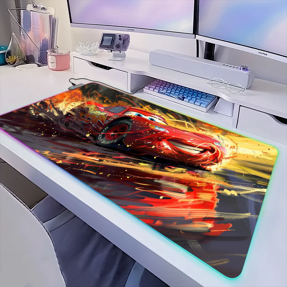 Mouse Pad Gaming MousePad Cartoon Cars LED Table Funny Pads Backlit ...