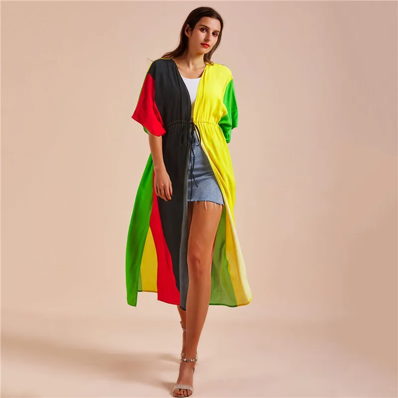 Рисунок 3 - Цветные Лоскутные кафтан Бохо бикини