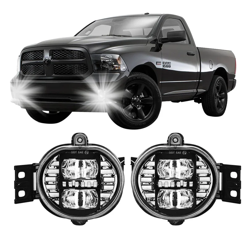 

1 pair Led Fog Lamp Front Driving Projector Light 2002-2008 for Dodge Ram 1500 2003-2009 for Dodge Ram 2500/3500 2002-2008