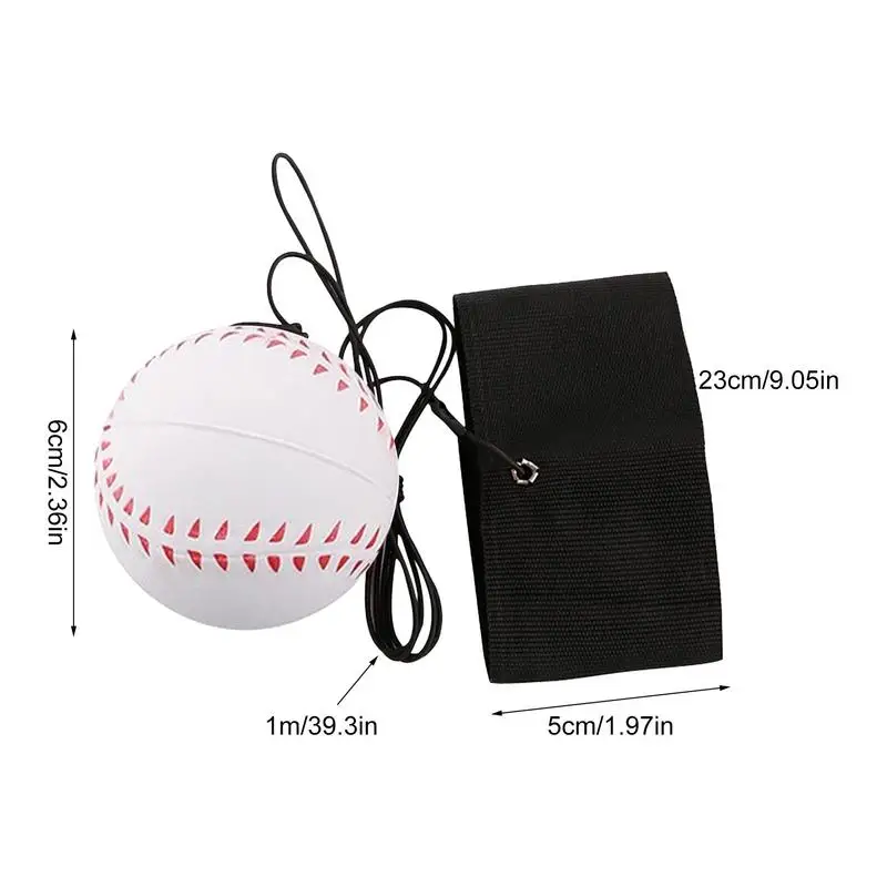 Wrist Return Ball Portable High Elasticity Tear-Resistant Football Shape Bouncy Ball Wristband Toy Outdoor Wrist Strength Traine