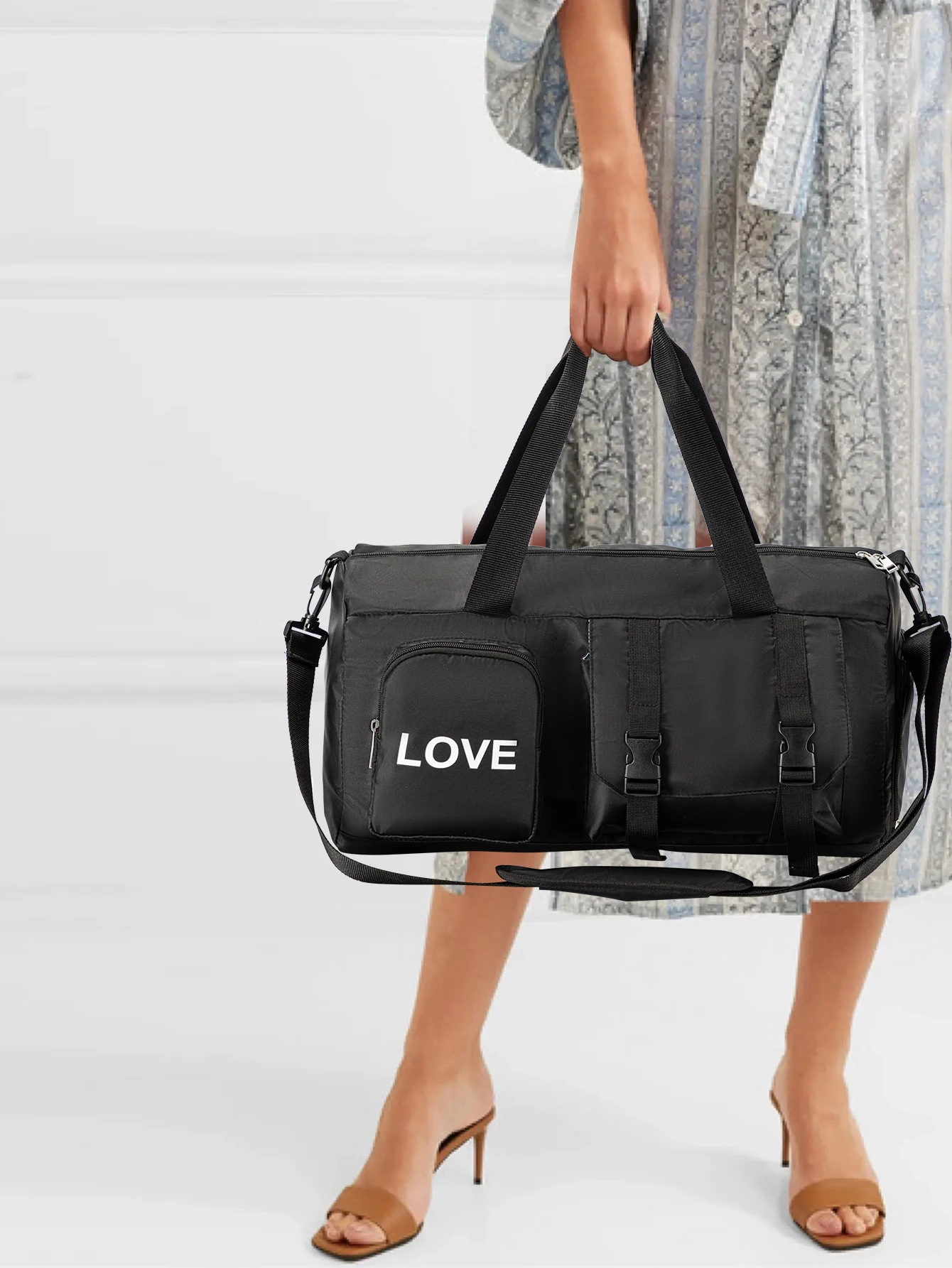 

Женская портативная большая дорожная сумка-Органайзер для спорта на открытом воздухе, фитнеса, выходных, багажа, водонепроницаемая сумка для йоги