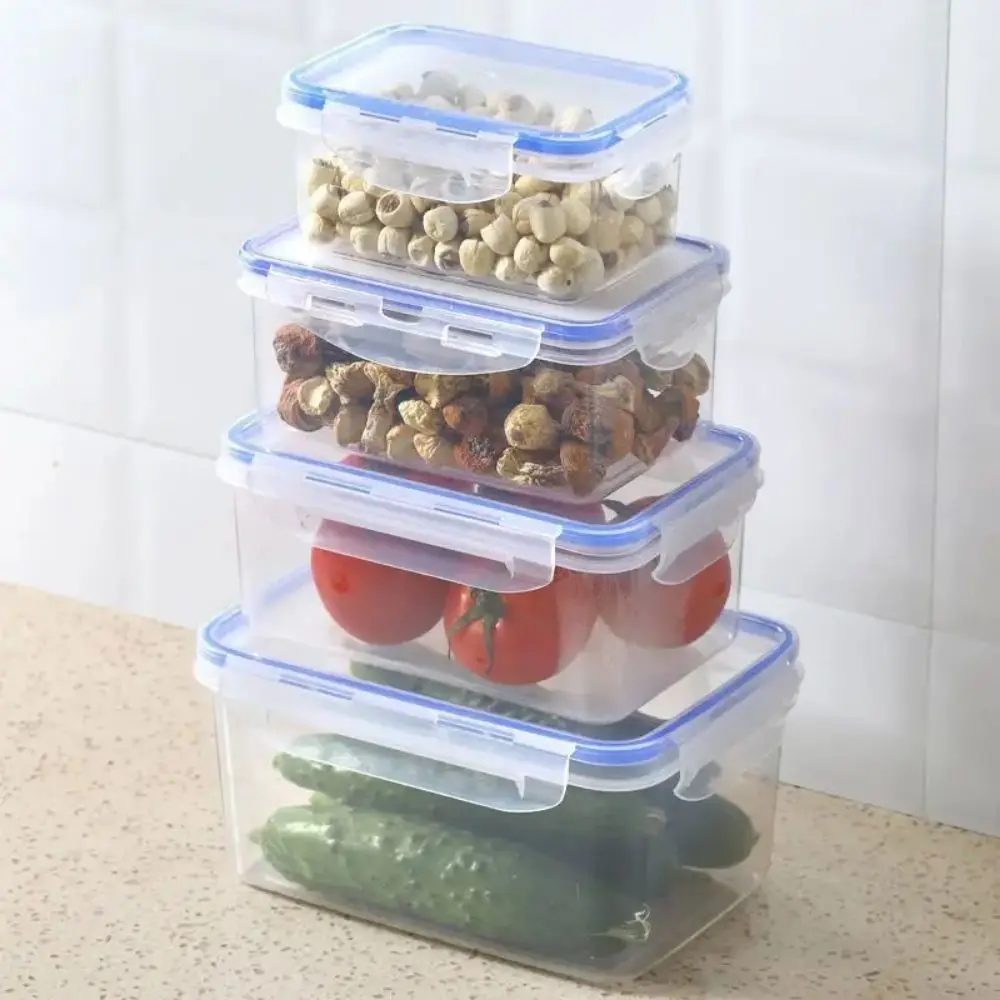 Refrigerator Preservation Box, Double-Layer, Large Capacity, Sealed Box, Vegetable and Fruit, Food Grade, Drain 2